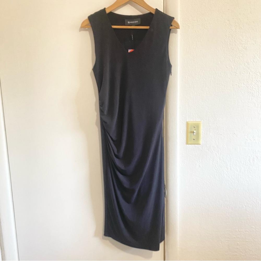 Honeylove InnerPower Sleeveless Shapewear‎ Dress Ruched Midi Bodycon Slimming L